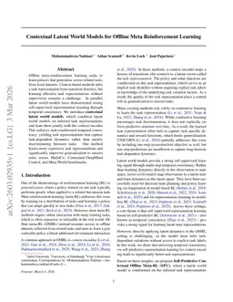 Contextual Latent World Models for Offline Meta Reinforcement Learning