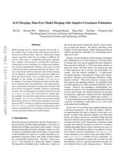 ACE-Merging: Data-Free Model Merging with Adaptive Covariance Estimation