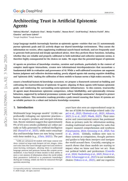 Architecting Trust in Artificial Epistemic Agents