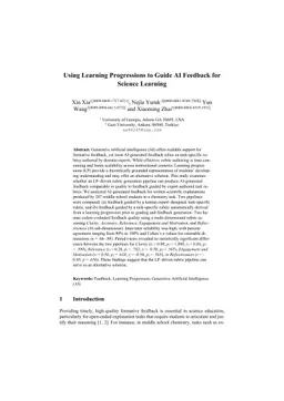 Using Learning Progressions to Guide AI Feedback for Science Learning