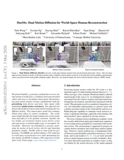 DuoMo: Dual Motion Diffusion for World-Space Human Reconstruction