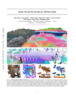 Utonia: Toward One Encoder for All Point Clouds