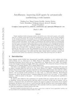 AutoHarness: improving LLM agents by automatically synthesizing a code harness
