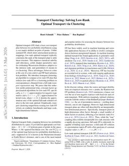Transport Clustering: Solving Low-Rank Optimal Transport via Clustering