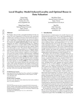 Local Shapley: Model-Induced Locality and Optimal Reuse in Data Valuation