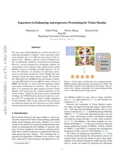 Separators in Enhancing Autoregressive Pretraining for Vision Mamba