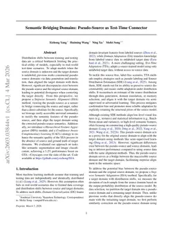 Semantic Bridging Domains: Pseudo-Source as Test-Time Connector