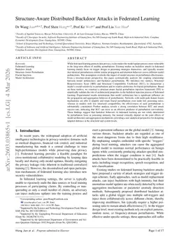 Structure-Aware Distributed Backdoor Attacks in Federated Learning