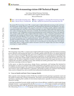 Phi-4-reasoning-vision-15B Technical Report