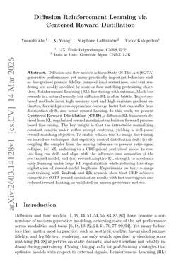 Diffusion Reinforcement Learning via Centered Reward Distillation