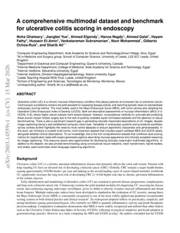 A comprehensive multimodal dataset and benchmark for ulcerative colitis scoring in endoscopy