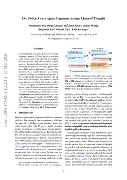 $PA^3$: $\textbf{P}$olicy-$\textbf{A}$ware $\textbf{A}$gent $\textbf{A}$lignment through Chain-of-Thought