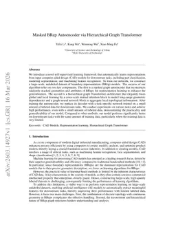 Masked BRep Autoencoder via Hierarchical Graph Transformer
