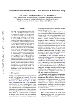 Interpretable Predictability-Based AI Text Detection: A Replication Study