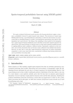 Spatio-temporal probabilistic forecast using MMAF-guided learning