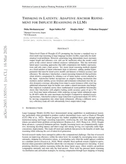 Thinking in Latents: Adaptive Anchor Refinement for Implicit Reasoning in LLMs