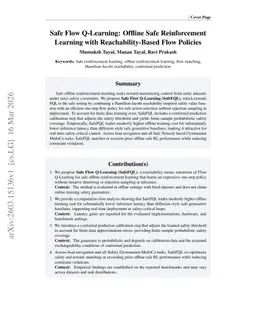 Safe Flow Q-Learning: Offline Safe Reinforcement Learning with Reachability-Based Flow Policies