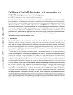 Multi-Scenario User Profile Construction via Recommendation Lists