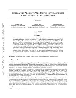 Estimating Absolute Web Crawl Coverage From Longitudinal Set Intersections