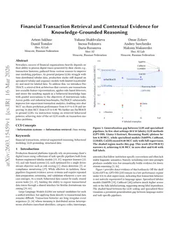 Financial Transaction Retrieval and Contextual Evidence for Knowledge-Grounded Reasoning