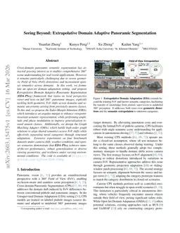 Seeing Beyond: Extrapolative Domain Adaptive Panoramic Segmentation