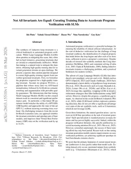 Not All Invariants Are Equal: Curating Training Data to Accelerate Program Verification with SLMs