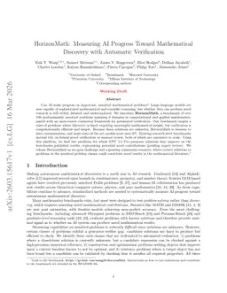 HorizonMath: Measuring AI Progress Toward Mathematical Discovery with Automatic Verification