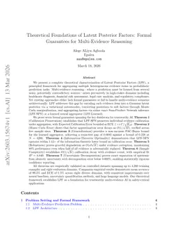 Theoretical Foundations of Latent Posterior Factors: Formal Guarantees for Multi-Evidence Reasoning