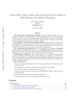 I Know What I Don't Know: Latent Posterior Factor Models for Multi-Evidence Probabilistic Reasoning