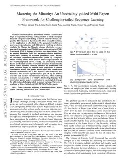 Mastering the Minority: An Uncertainty-guided Multi-Expert Framework for Challenging-tailed Sequence Learning
