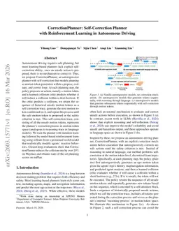 CorrectionPlanner: Self-Correction Planner with Reinforcement Learning in Autonomous Driving