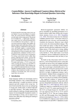 CounterRefine: Answer-Conditioned Counterevidence Retrieval for Inference-Time Knowledge Repair in Factual Question Answering