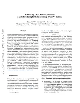 Rethinking UMM Visual Generation: Masked Modeling for Efficient Image-Only Pre-training