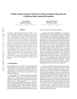 STARK: Spatio-Temporal Attention for Representation of Keypoints for Continuous Sign Language Recognition