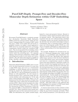 PureCLIP-Depth: Prompt-Free and Decoder-Free Monocular Depth Estimation within CLIP Embedding Space