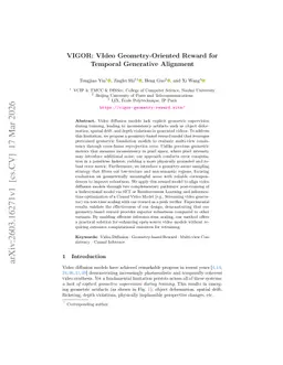 VIGOR: VIdeo Geometry-Oriented Reward for Temporal Generative Alignment