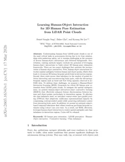 Learning Human-Object Interaction for 3D Human Pose Estimation from LiDAR Point Clouds