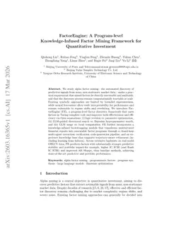 FactorEngine: A Program-level Knowledge-Infused Factor Mining Framework for Quantitative Investment