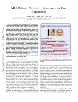 MLLM-based Textual Explanations for Face Comparison