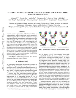 TCATSeg: A Tooth Center-Wise Attention Network for 3D Dental Model Semantic Segmentation