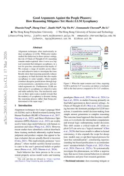 Good Arguments Against the People Pleasers: How Reasoning Mitigates (Yet Masks) LLM Sycophancy