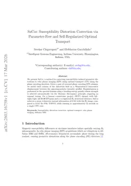SuCor: Susceptibility Distortion Correction via Parameter-Free and Self-Regularized Optimal Transport