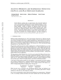 Adaptive Moments are Surprisingly Effective for Plug-and-Play Diffusion Sampling