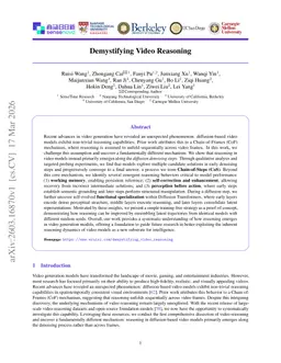 Demystifing Video Reasoning