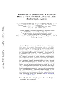 Tokenization vs. Augmentation: A Systematic Study of Writer Variance in IMU-Based Online Handwriting Recognition