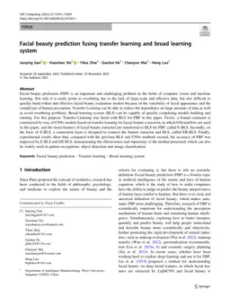 Facial beauty prediction fusing transfer learning and broad learning system