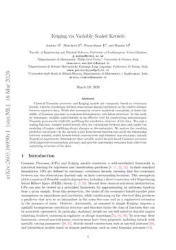 Kriging via variably scaled kernels