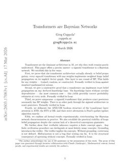Transformers are Bayesian Networks