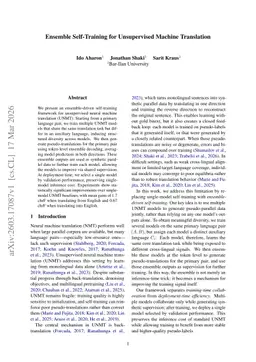 Ensemble Self-Training for Unsupervised Machine Translation