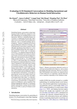 Evaluating LLM-Simulated Conversations in Modeling Inconsistent and Uncollaborative Behaviors in Human Social Interaction